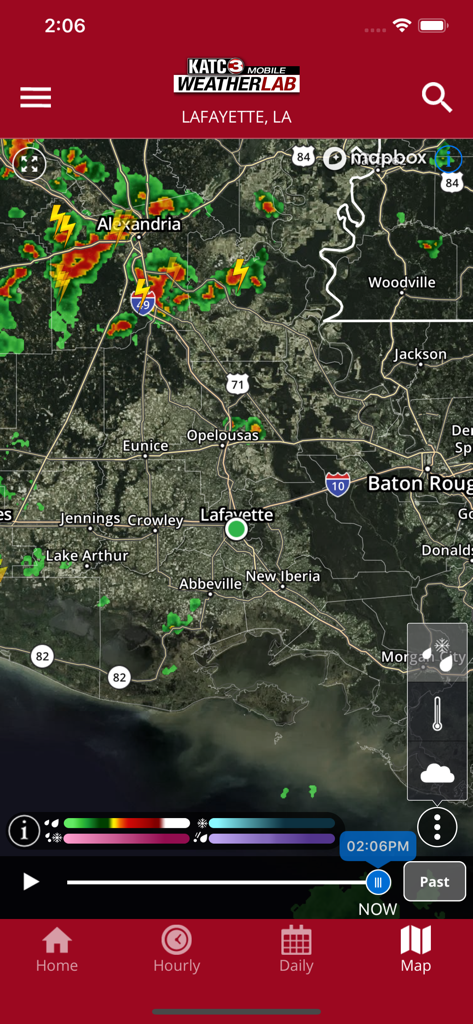 KATC Weather - High-resolution weather radar map of Lafayette and South Louisiana in the KATC Weather app.