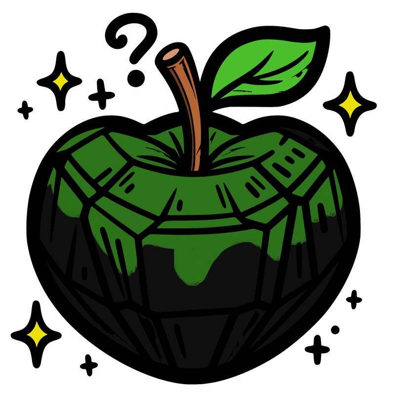 very shiny crystal apple