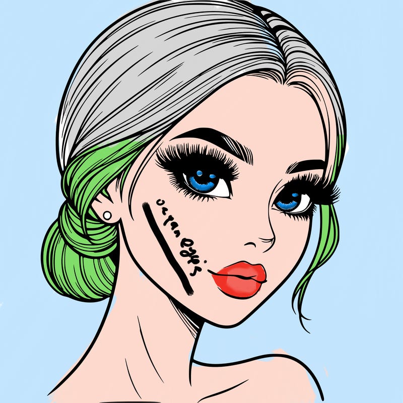 realistic girl with lashes