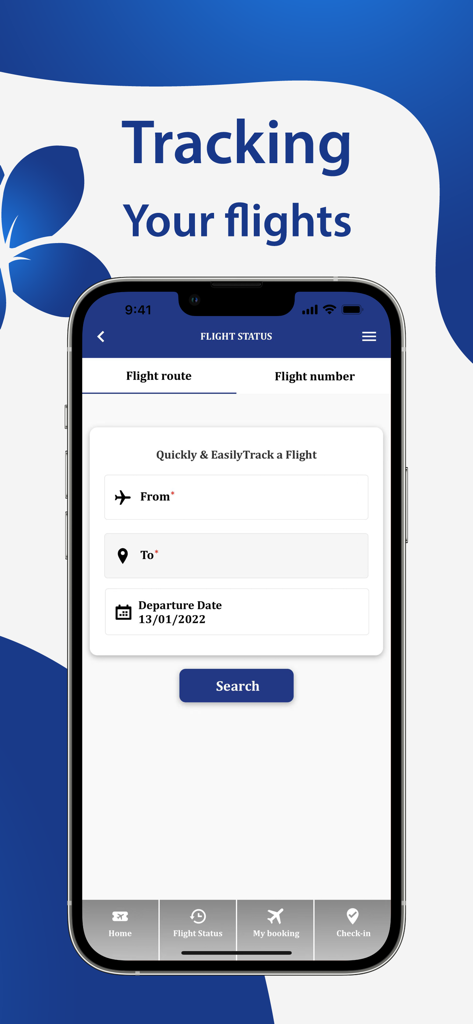 Lao Airlines - 항공편 추적을 위한 라오항공 모바일 앱 항공편 상태 화면