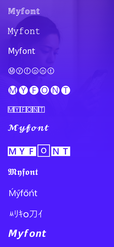 Fontix - Keyboard Fonts - A collection of decorative font styles for social media captions including cursive gothic and circled letters