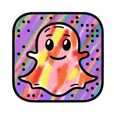 snapchat logo without a face