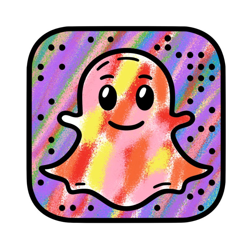 snapchat logo without a face