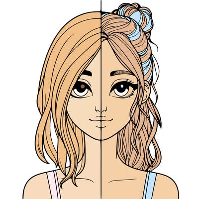 realistic girl split