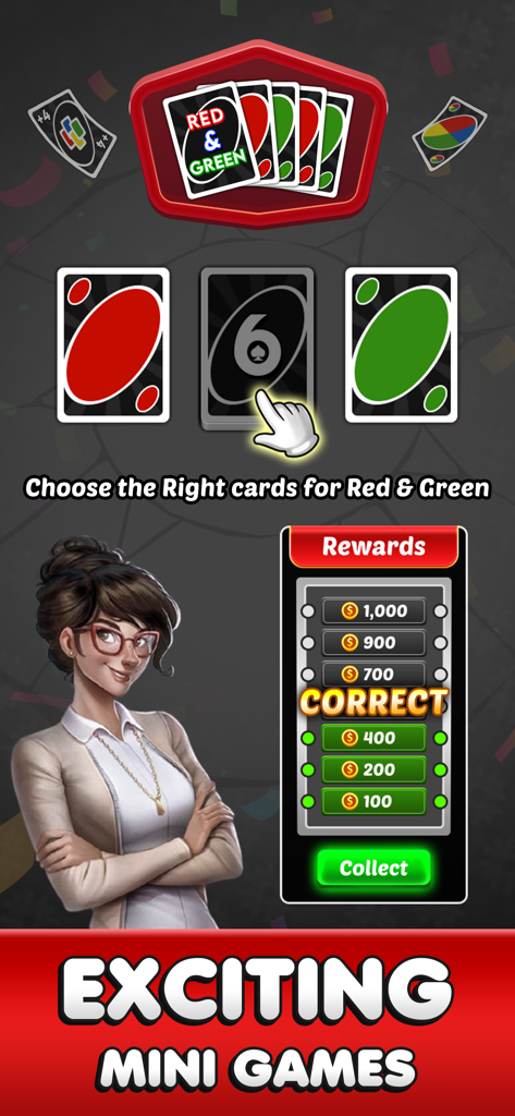 FLIP! Card Party with Friends - FLIP Card Party mini game screen showing card selection and rewards