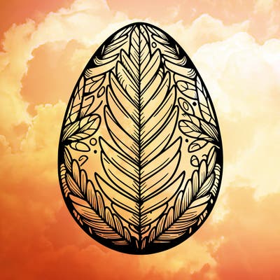 a detailed and realistic easter egg