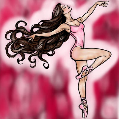 realistic woman dancer