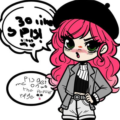 sassy girl with speech bubble