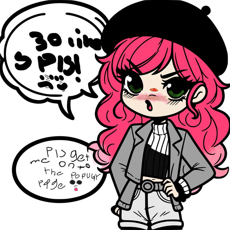 sassy girl with speech bubble