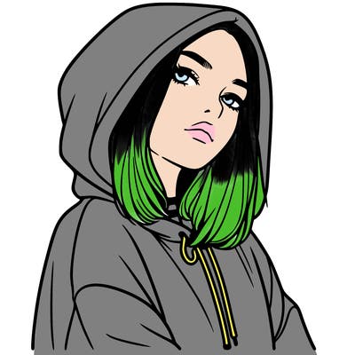 a realistic girl in a hoodie