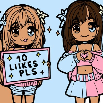 girl holding a sign that says 10 likes pls