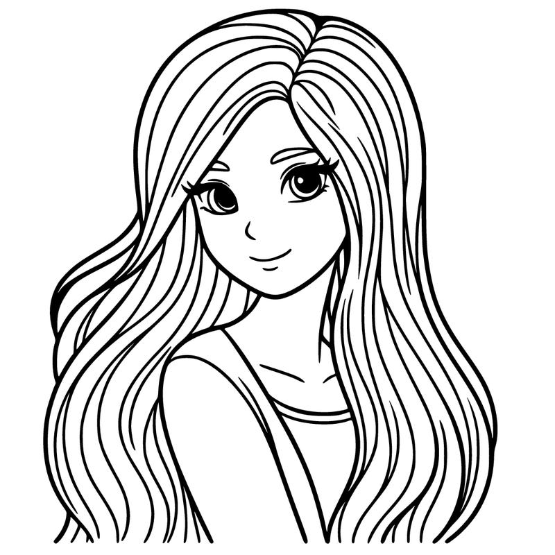 woman with long hair