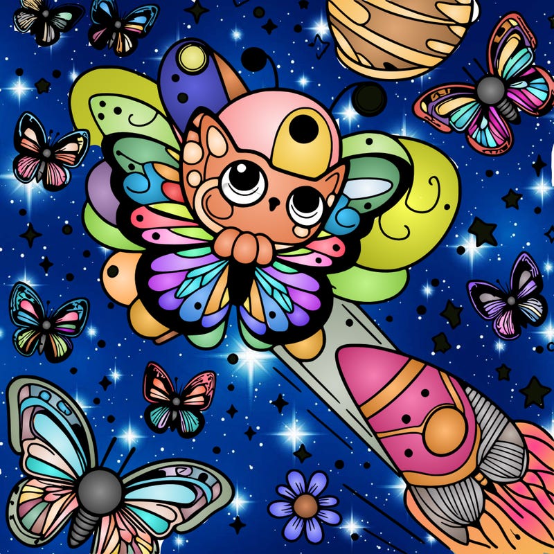 butterflies in space