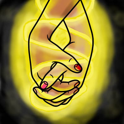 hands in shape of heart