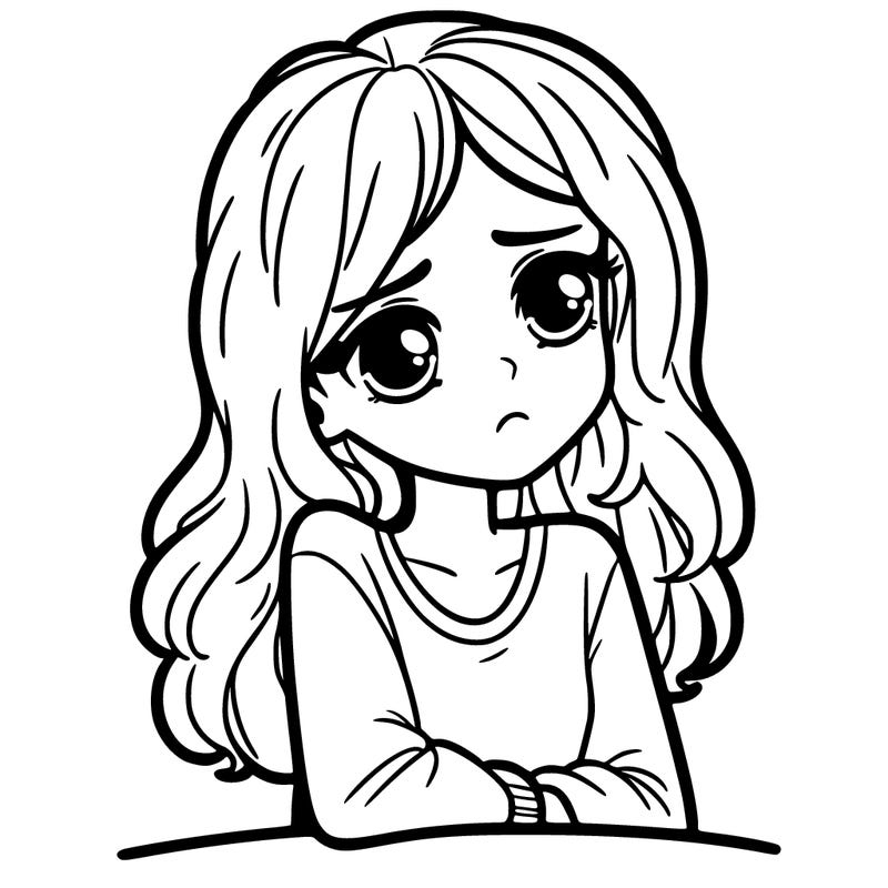 a girl that looks lonely