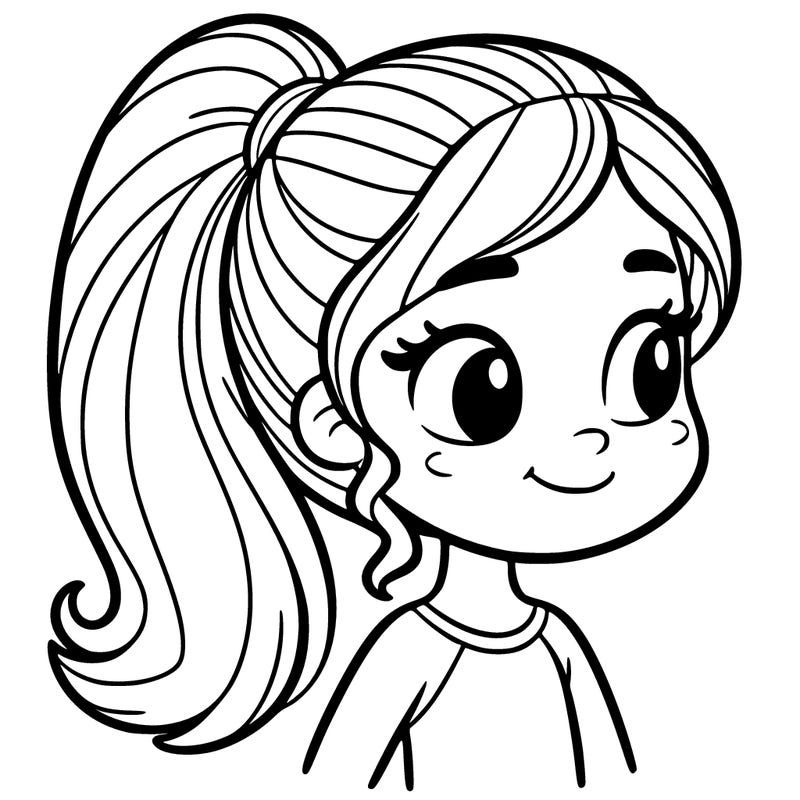 girl with ponytail