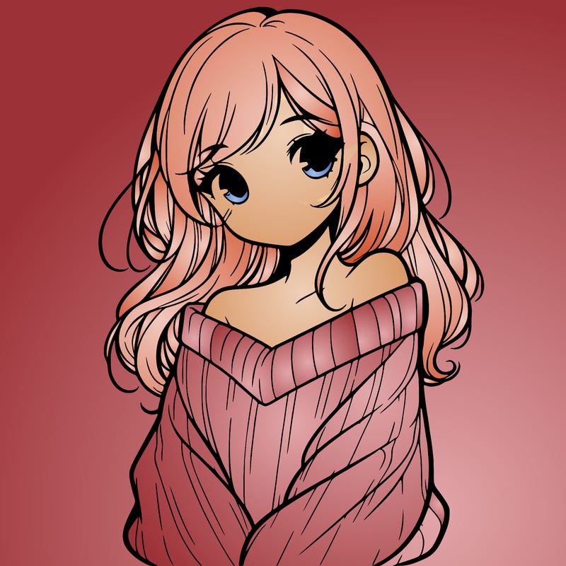 shy pretty girl wearing a sweater that is falling off one shoulder portrait