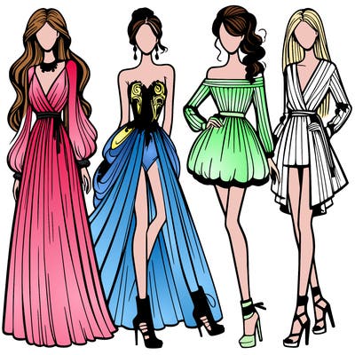 fashion models dresses