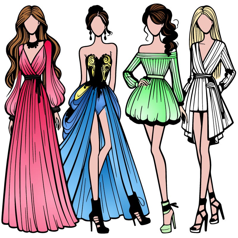 fashion models dresses
