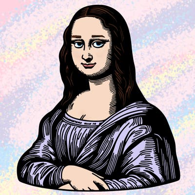 the realistic art piece, the mona lisa