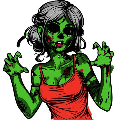 realistic zombie girl