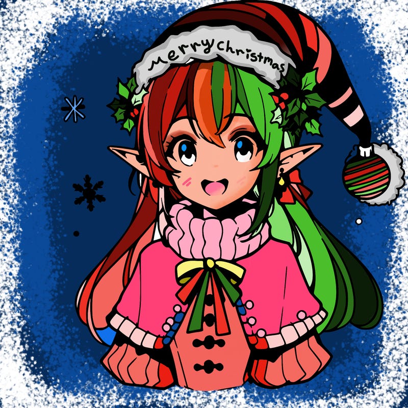 elf girl anime christmas