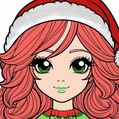 realistic christmas girl