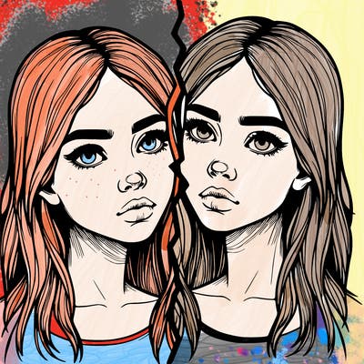 realistic girl split