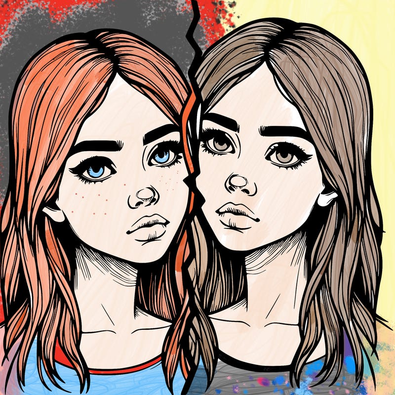 realistic girl split