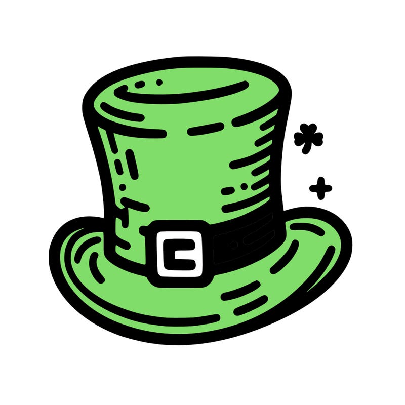 st patrick hat with thin lines