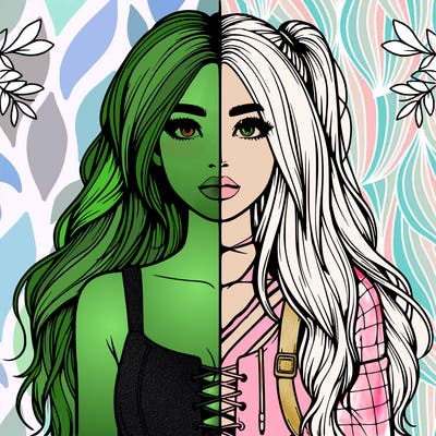 realistic girl split