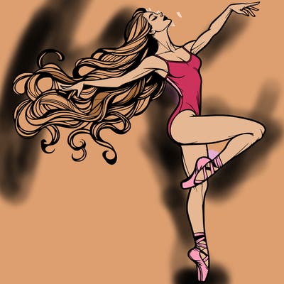 realistic woman dancer