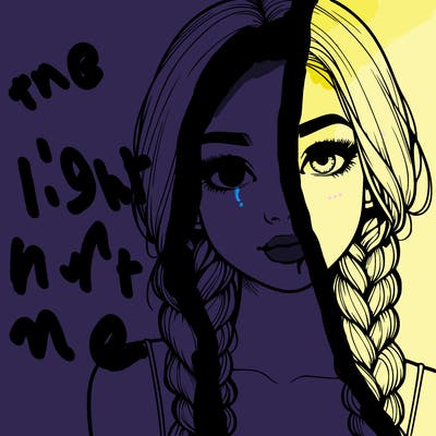 realistic girl with braids