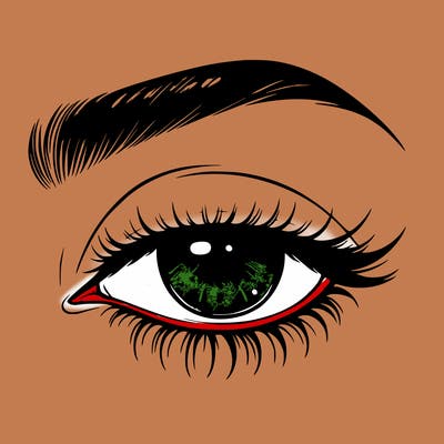 eye closed realistic