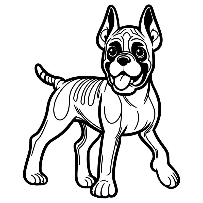 boxer dog with pointy ears