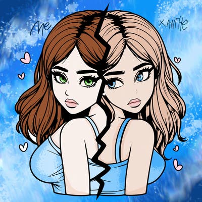 realistic girl split