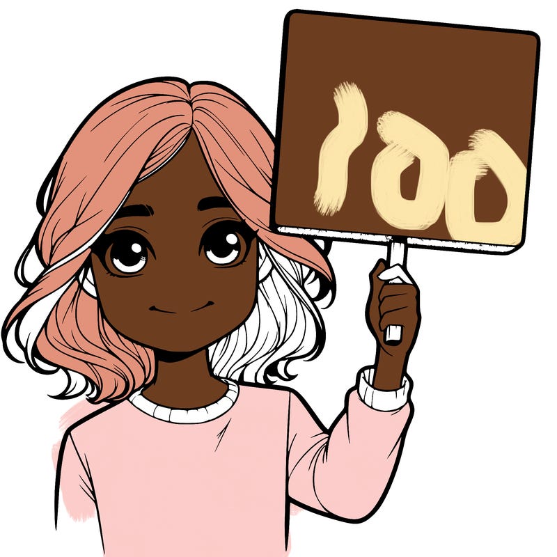 realistic girl holding up a sign