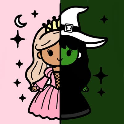 split princess and witch
