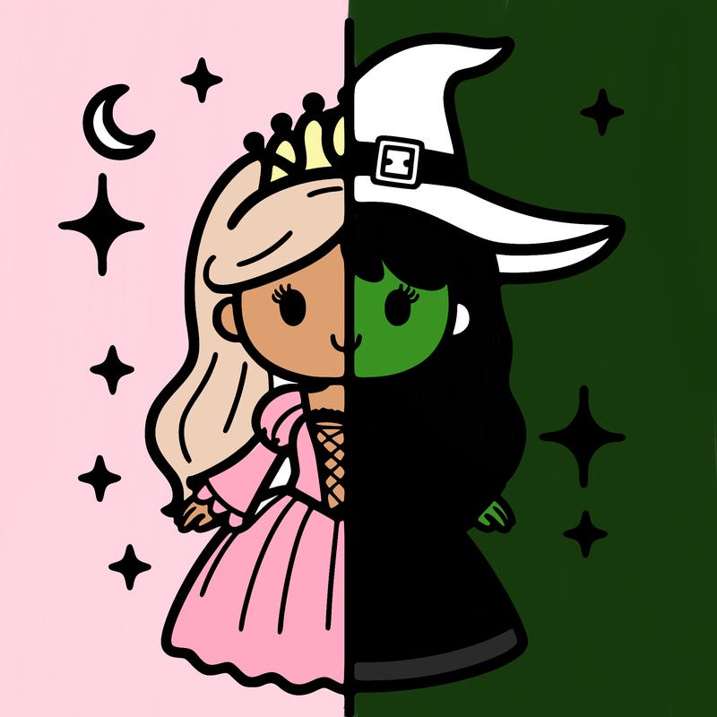 split princess and witch