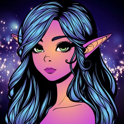 elf girl realistic dark fantasy