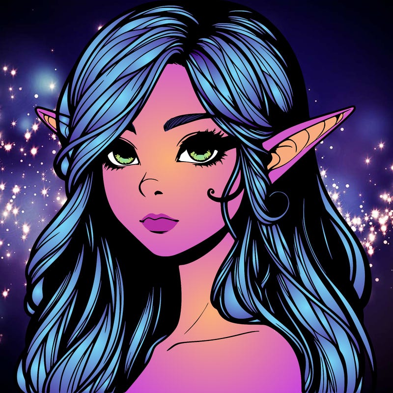 elf girl realistic dark fantasy