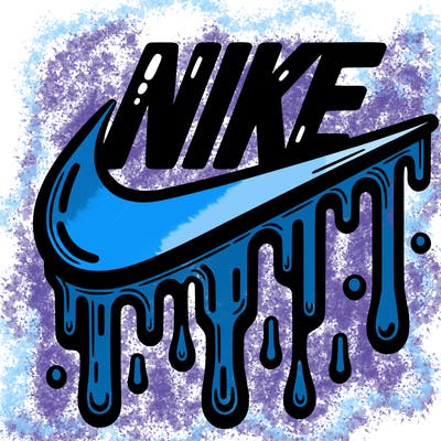dripping nike logo