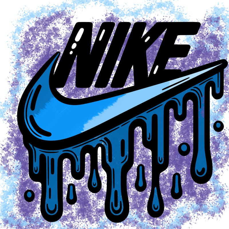 dripping nike logo