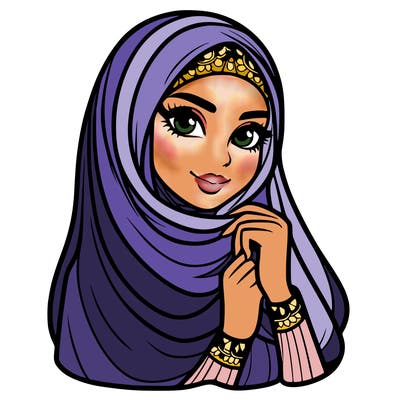 veiled woman