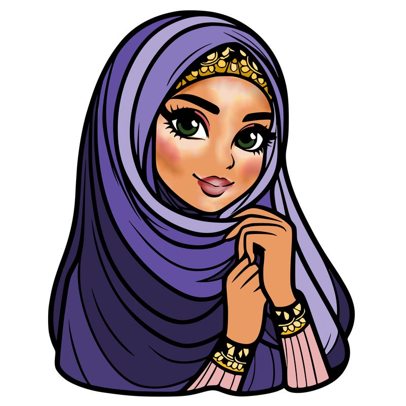 veiled woman