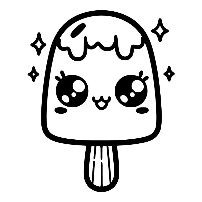 cute ice cream popsicle