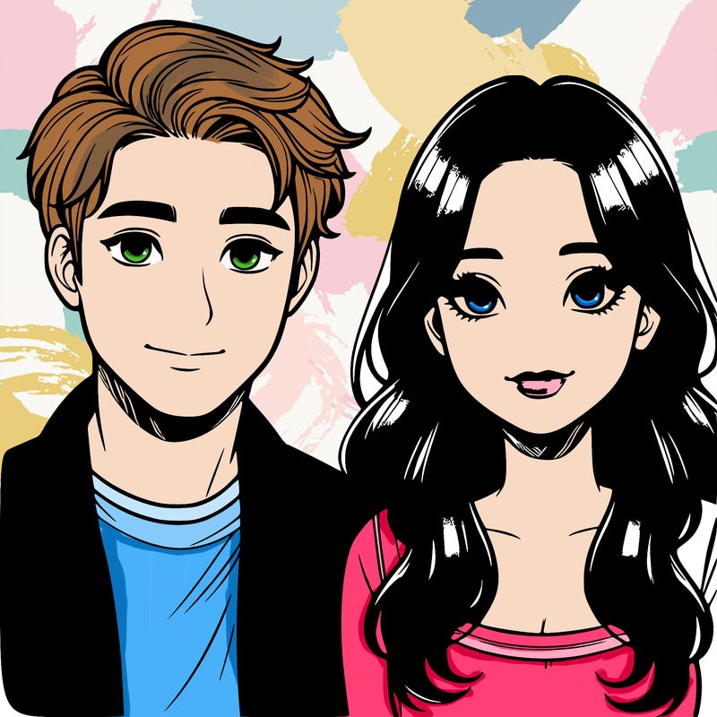 realistic boy, and girl dating