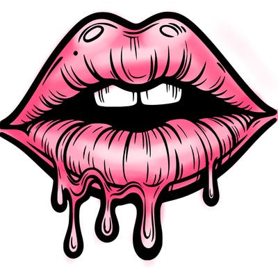 lips that look realistic and drip