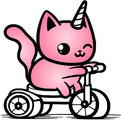 unicat on a tricycle