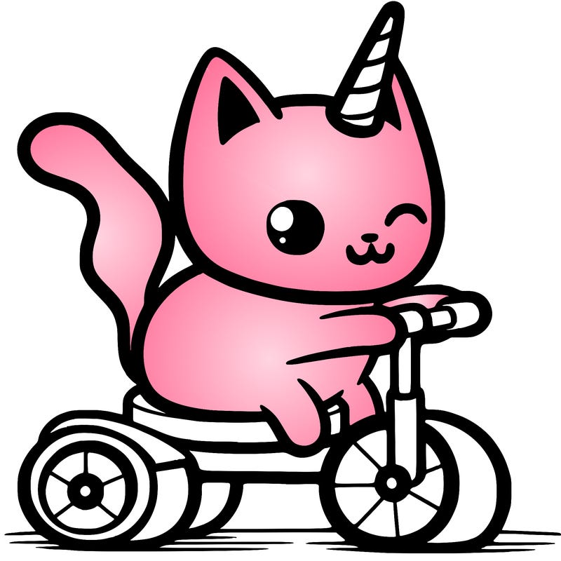 unicat on a tricycle